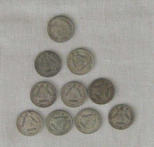 10 TICKEYS - FROM 1932 TO 1945