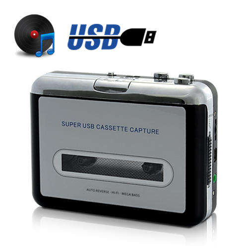 USB Cassette Player and Tape-to-MP3 Converter, Compatible with Window & Mac