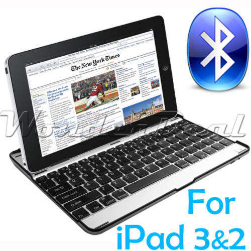 Bluetooth 2.0 Aluminum Keyboard Buddy for iPad 3 iPad 2 - Turn iPad to stylish Laptop in seconds