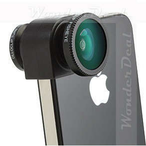 3-in-1 Fisheye, Macro, Wide-angle Quick Change Camera Lens Kit for iPhone4 & 4S