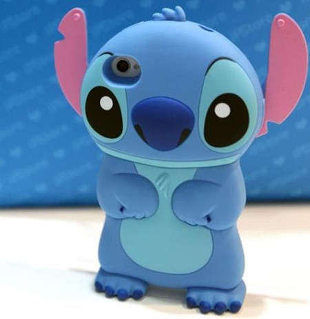 SUPER CUTE BOY GIRL 3D STITCH MOVABLE EAR FLIP CASE COVER FOR iPhone 4 / 4S