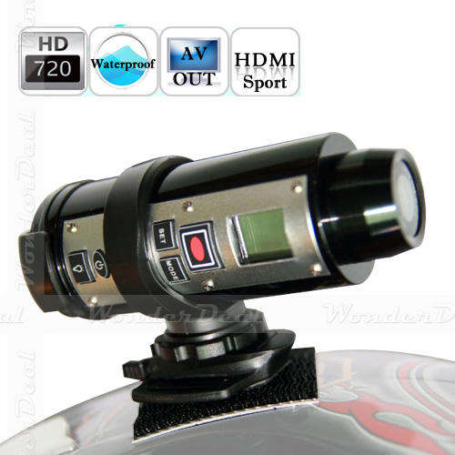 Waterproof 720P HD Extreme Sports Action Camera DV Helmet Camcorder with Remote Control