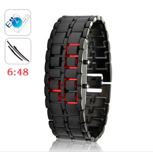 Ice Samurai - Japanese Style Inspired LED Bracelet Watch (Two LED Colour: Blue or Red)