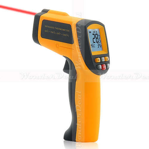 Advanced Non-Contact Infrared Thermometer - Laser Targeting and Emissivity Adjustment -50-700 Degree