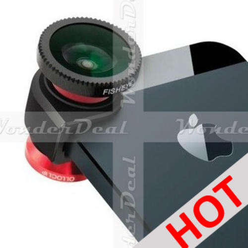 3-in-1 Fisheye, Macro, Wide-angle Quick Change Camera Lens Kit for iPhone5, iPhone4s/4
