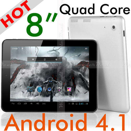 8 Inch Android 4.1 Tablet PC Knight 1.2G Quad Core CPU Capacitive Scree 1GB RAM 8GB Memory HDMI Port