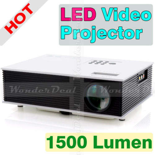 "ViewMax" LED 120" Video Projector 1500 Lumen Multimedia Player VGA, HDMI, AV-in, TV-in & USB Ports