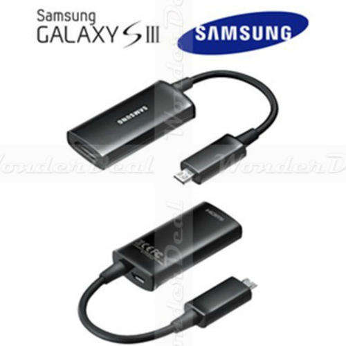Samsung GALAXY S III S4 HDTV MHL to HDMI Adapter for S3, Note2/3 - Photo or video to large screen TV