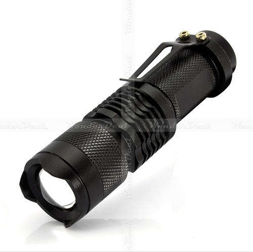 Discoverer Mini Q5 CREE LED Zoomable Torch Flashlight Metal Aluminium Alloy Body 360 Lumens