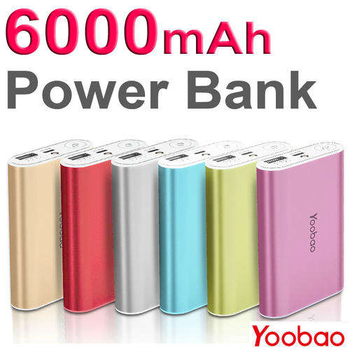 Yoobao Portable 6000mAh Power Bank Rechargable Battery Charger Station for Smartphone iPhone Tablet