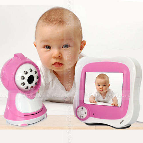 Baby Monitor with 2.4G Wireless Night Vision Camera and 3.5 Inch Video & Audio Monitor