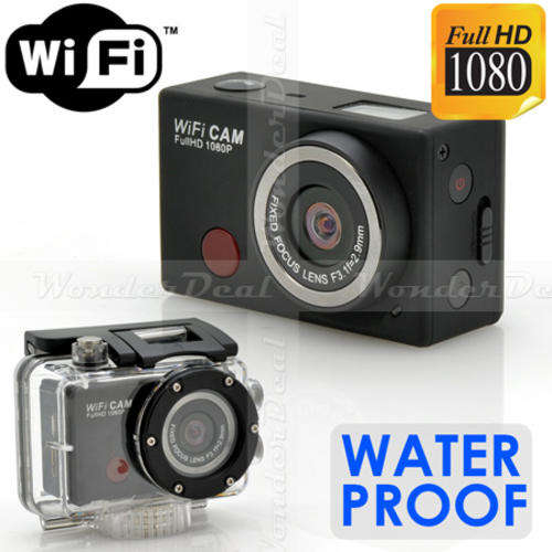 Wi-Fi Waterproof Sport Action Camera Full HD 1080P DV DVR with Bike & Helmet Mounts 5MP Cam Recorder