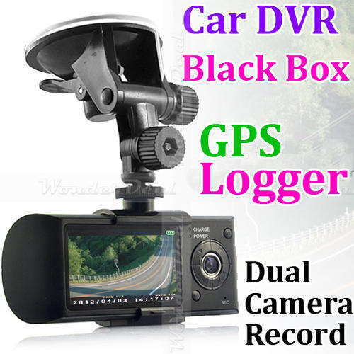 New Dual Camera Car Blackbox DVR Recorder with 2.7 Inch Screen, GPS Logger and 3D G-Sensor