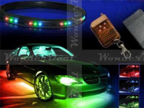 Remote Control 7 Colour Super Bright Under Car Body Chassis LED NEON Light KIT