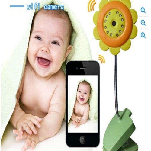 Sunflower Babysister Night Vision Digital Video Wifi Baby Monitor LED Camera Micphone support P2P