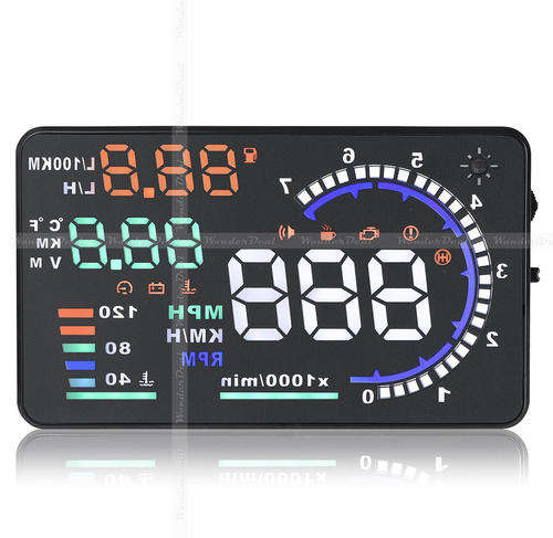 Universal 5.5" Screen HUD Head-Up Display System Windshield Projector Speedometer for OBD II Car