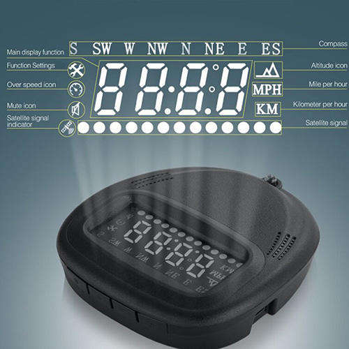 2inch GPS Head Up Display Vehicle System Speedometer with Overspeed Alarm apply for all cars