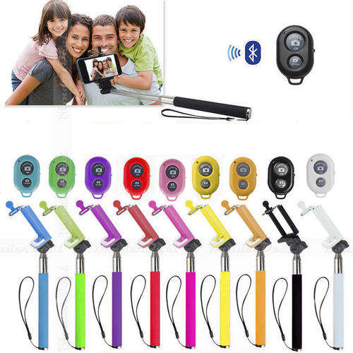 Selfie Handheld Monopod Stick + Holder + Bluetooth Shutter Remote for Cellphone