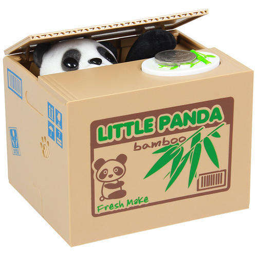Itazura Piggy Stealing Panda Electronic Coin Bank
