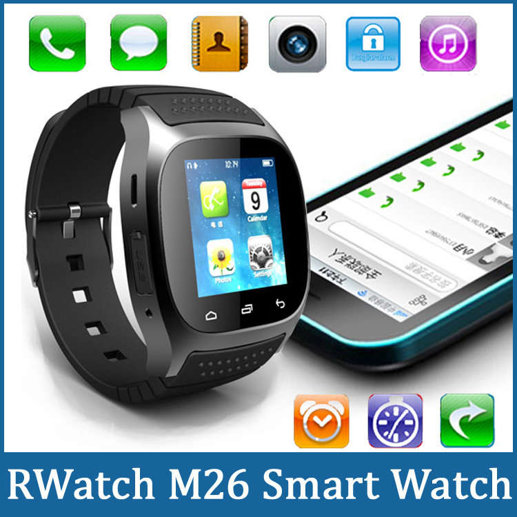 RWATCH M26 LED Bluetooth Smart Watch with Dial / Call Answer / SMS Reminding / Music Player