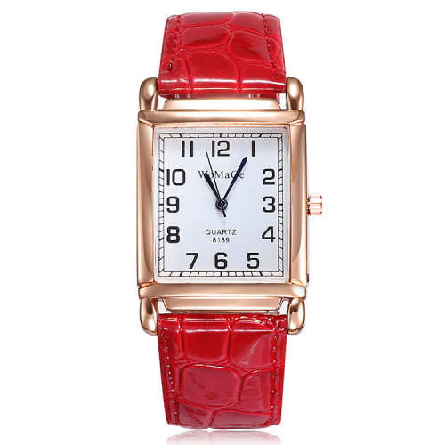Arabic numerals  women  quartz watch  leather strap