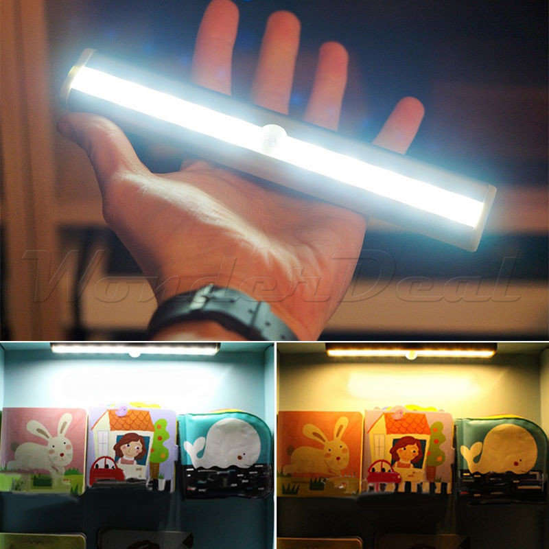 Motion Detection LED Light 120 Degree PIR Sensor, 25 Lumen 10 LEDs, Easy Installation, Long Lifespan
