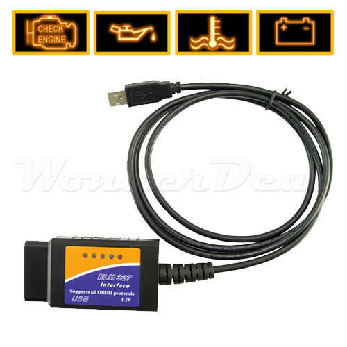 ELM327 OBD2 OBDII Car Diagnostic Fault Code Cable Reader CAN Engine Checking Tool - USB to VAG-COM
