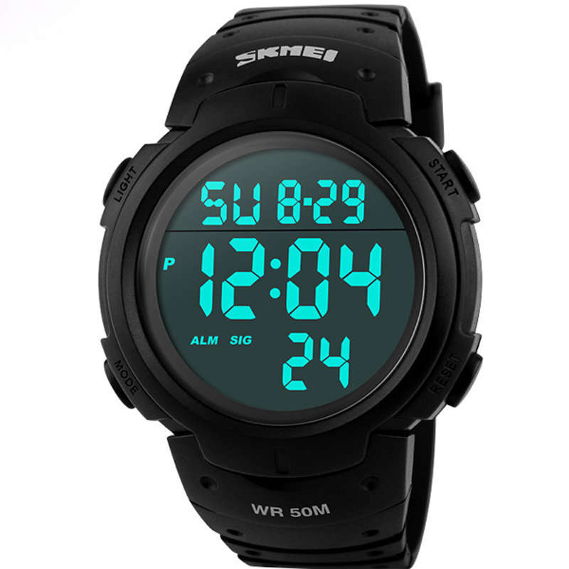 Skmei Mens Digital LED Sports Watche Military Waterproof Electronic Men Fashion Casual Wristwatch