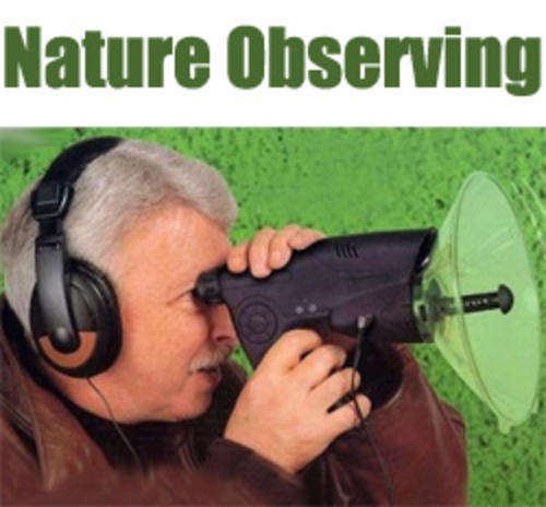 Nature observing Recording & Play Back Dish Telescope, Sound Collect & Enlarge Dish Spy Ear