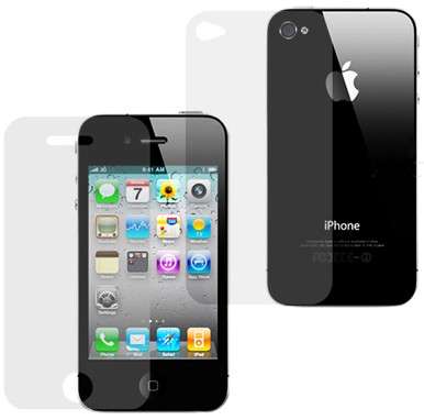 2 Sets(4pcs) Crystal Clear HD Full Body (Front+Back) Screen Guard Protector for iPhone 4S 4G iPhone4