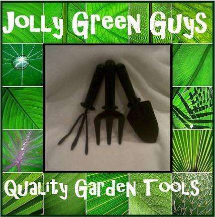 Jolly Green Guys - 3 Piece Garden tool set (Trowel, Cultivator, Fork) - GAMU Trading