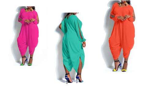 Plus size loose jumpsuits M, XL, 2XL, 3XL and 4XL