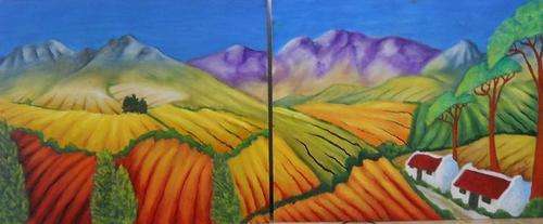 Winelands with van Gogh Cypresses
