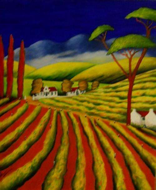 Winelands33-Avontuur Homestead: 60x50cm Arylic on rolled canvas