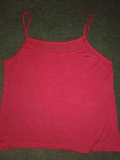 LADIES PINK SPAGHETTI STRAP TOP - SIZE M / 32-34