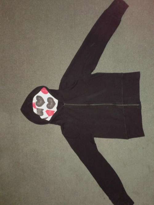 LADIES / GIRLS BLACK HOODIE - WOOLWORTHS - SIZE 15-16 YRS