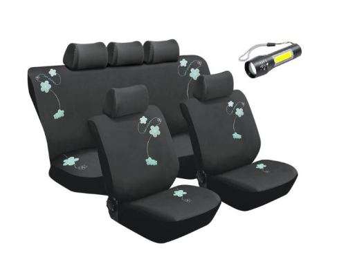 Auto Gear 11 Piece Blossom Seat Cover Set and Torch
