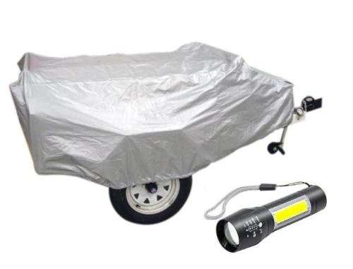 Auto Gear Silver Trailer Cover with Nose Cone and Torch