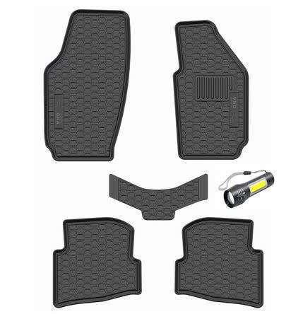 Custom DNA Compatible with Polo Vivo Hatch 2010-2017 Car Mat Set and Torch
