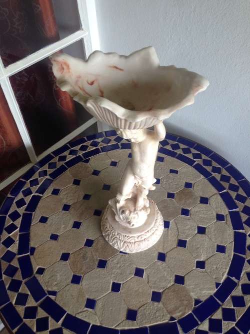 Marble like resin Cherub figurine
