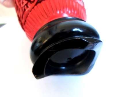 Stunning red oriental theme vase