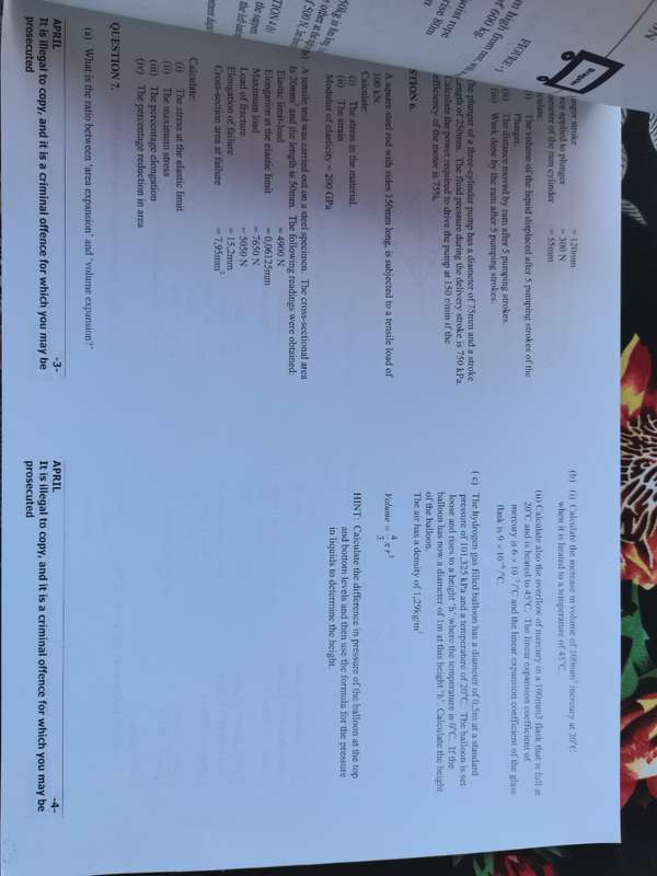 Engineering Science N4 Question Papers