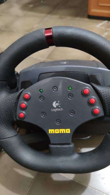 Logitech Momo Racing Wheel E-uh9 Force Feedback With Pedals Pc Usb