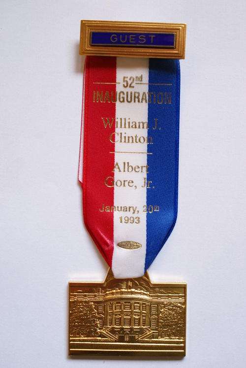 Clinton Inauguration medal handed out to guests that attended - Rare!!!