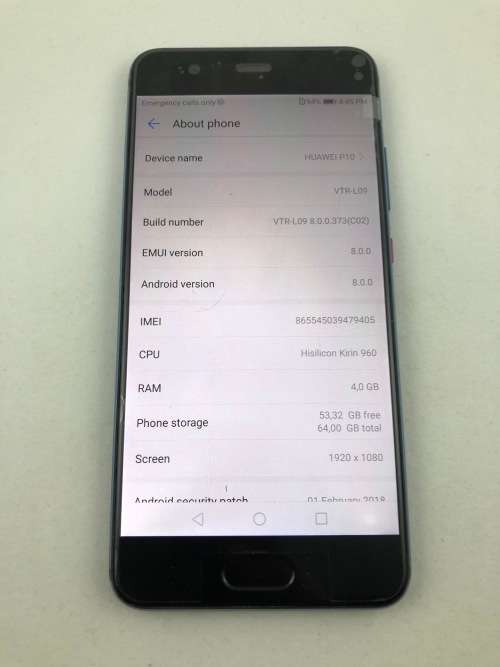 Huawei P10 64gb Dual Leica Camera Blue