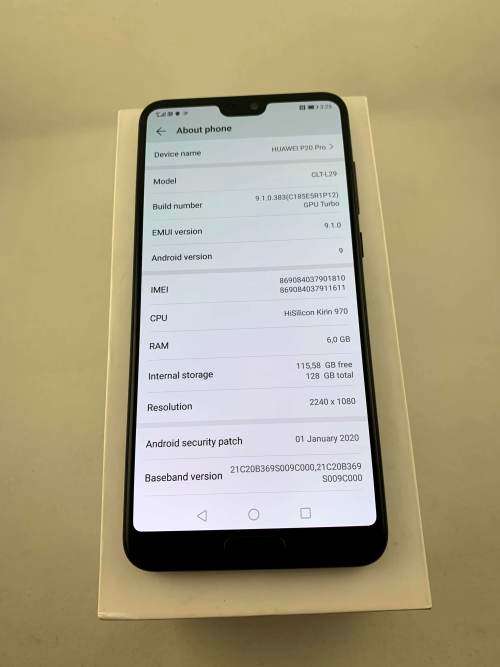 Huawei P20 Pro Black 128gb Dual Sim 6gb Ram