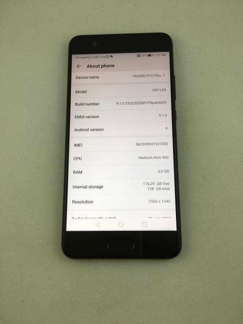Huawei P10 Plus 128gb 6gb Ram Single Sim Like New