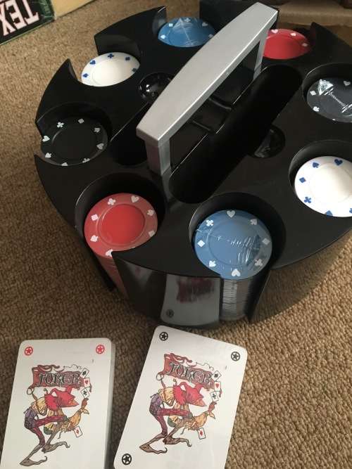 Poker set - Chips, holder, cards PRICE REDUCED