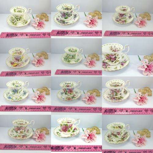 COMPLETE SET . Flowers of the month Royal Albert . mint condition