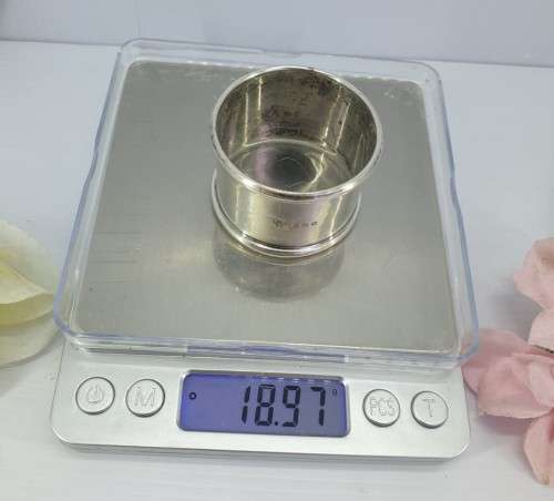 Solid silver hallmarked napkin ring